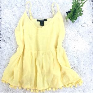 Forever 21 Flowy Cami w/ Ball Fringes